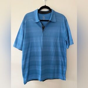 Nike Polo Shirt blue stripeds size L